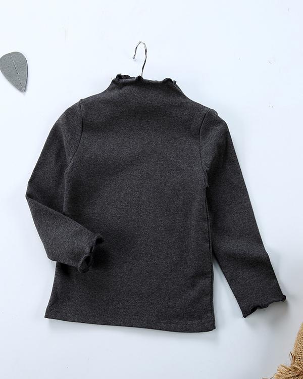 Baby / Toddler Solid Long-sleeve Casual Tee