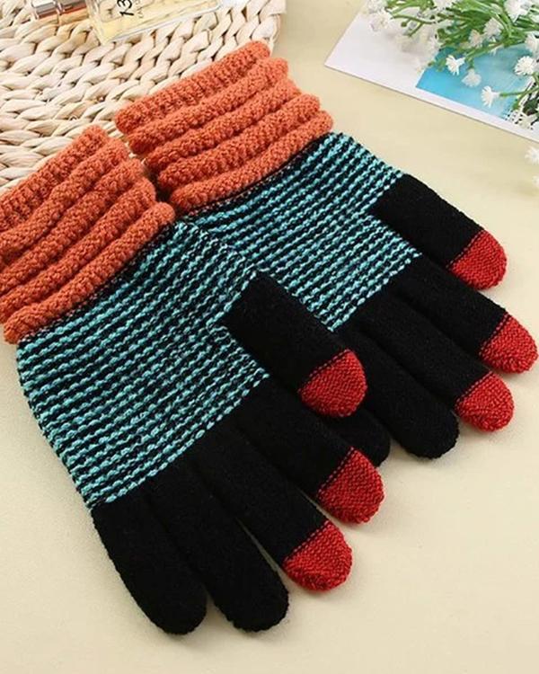 Mobile Phone Touch Screen Warmth Knitted Gloves