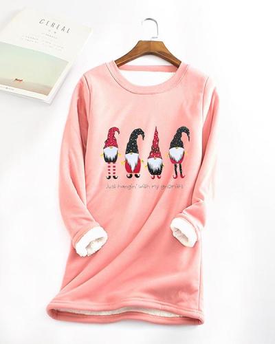 Leisure Sweatshirt Print Regular Fitted Long Sleeve Pullover Sweatshirt for Women