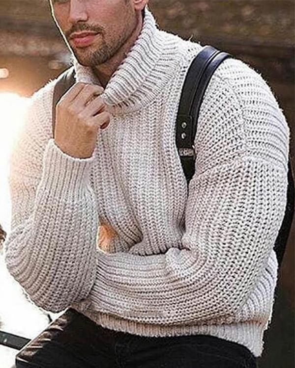 Fashionable Long Sleeve Fall Winter Knitted Sweater