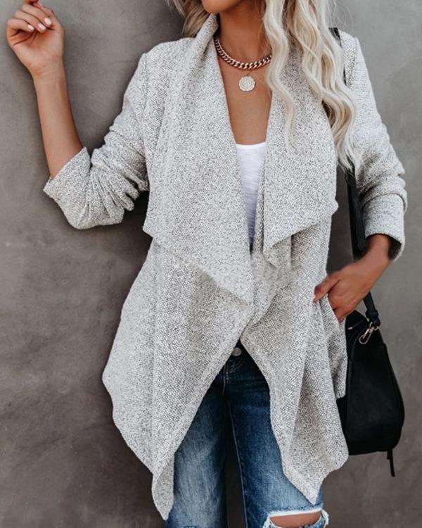 Women Autumn Daily Grey Outerwear