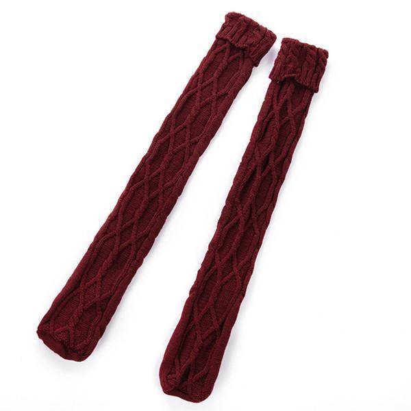 Knitted Long Thigh High Warm Socks