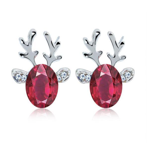 Christmas Crystal Gem-set Earrings