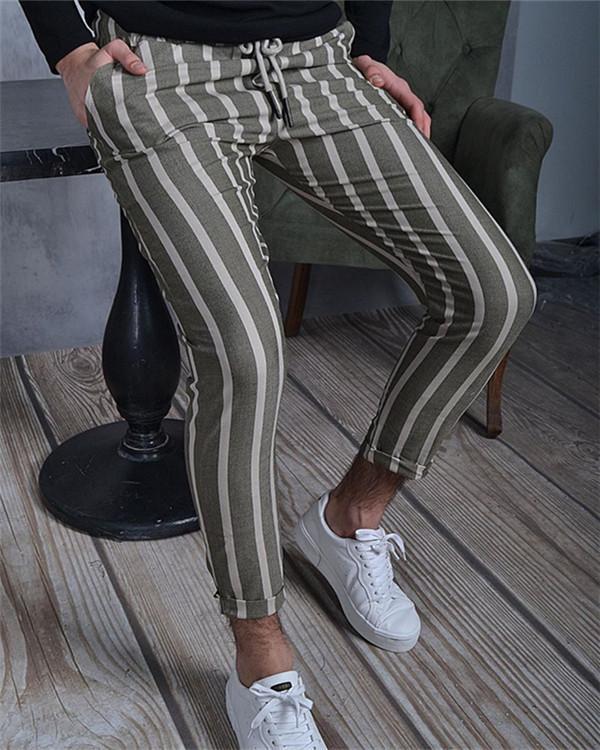 Double Stripe Men's Casual Pants