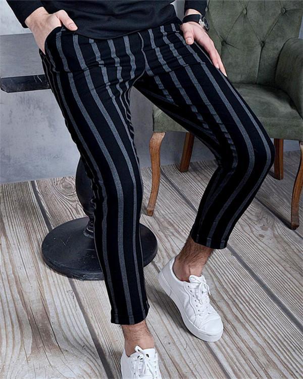 Double Stripe Men's Casual Pants