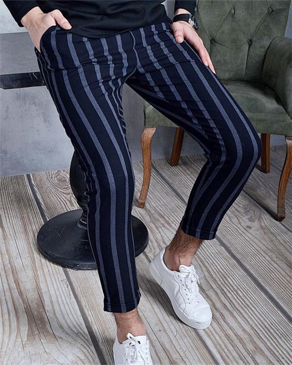 Double Stripe Men's Casual Pants