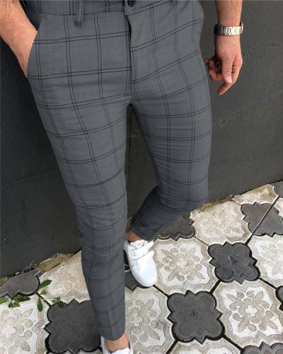 Men's Loose Plaid Casual Pants