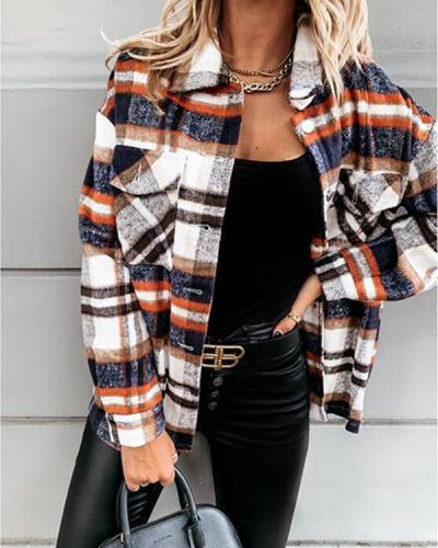 Women's Autumn Casual All Match Plaid Shirt