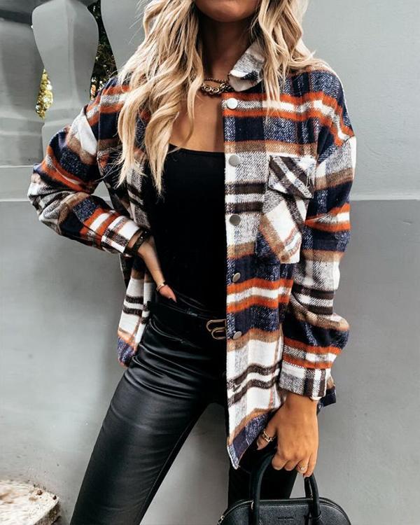 Women's Autumn Casual All Match Plaid Shirt