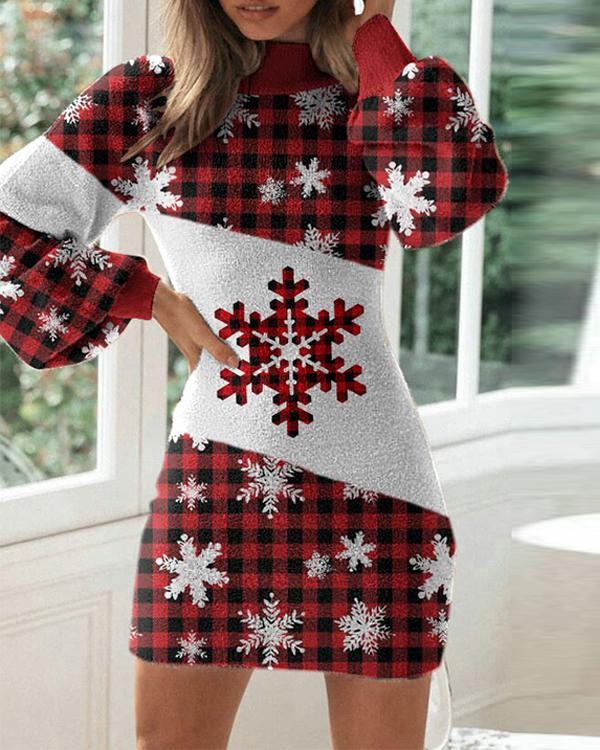US$ 32.99 - Ladies Christmas Printed Tight Dress - www.narachic.com