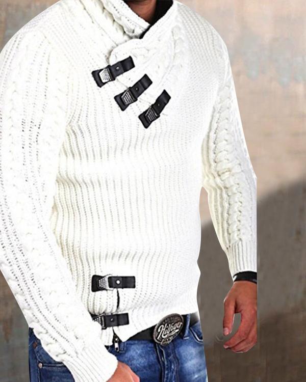 Men's Pullover Cable Knitting Sweater
