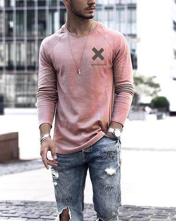 Men's Casual Cotton-Blend Long Sleeves Shirts