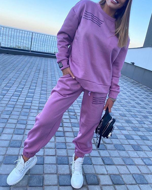 Women Sportswear 2 Pieces Sets Casual Long Sleeves Outfits