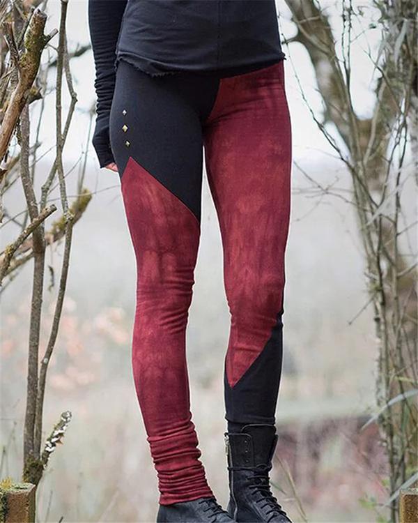 Women Solid Color Leggings Casual Pants