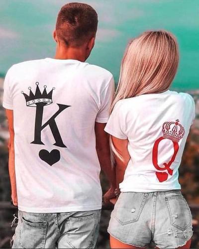 Poker Printed Couple Lovers Shirts