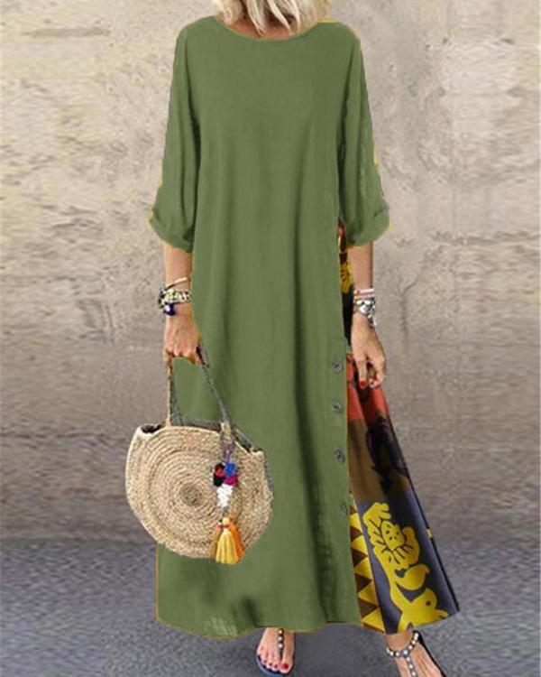 Women's Swing Dress Print Maxi Long Dress