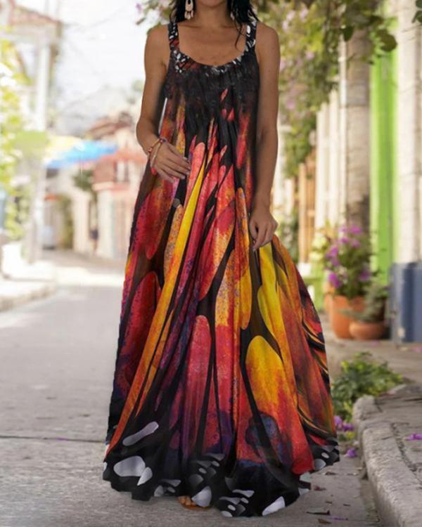 Women's Bohemia Sexy Print Summer Maxi Dress