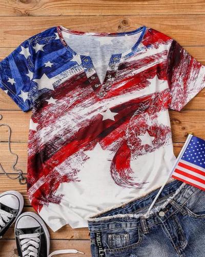 American Flag Star Blouse without Black Camisole