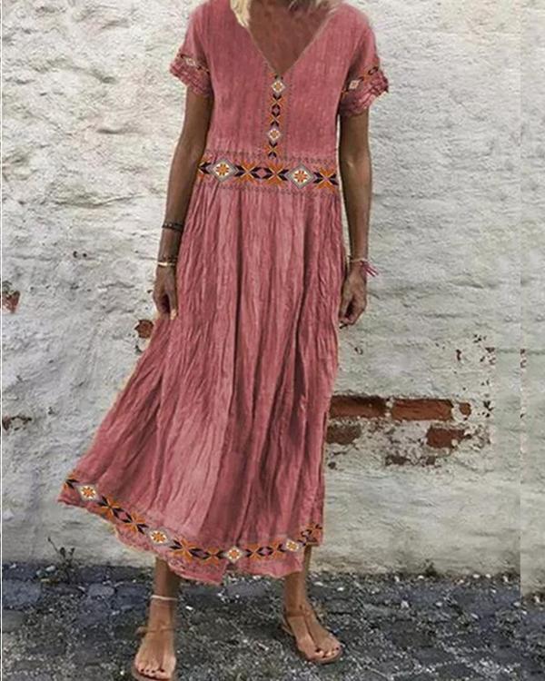 Women's Casual Print Maxi Dress