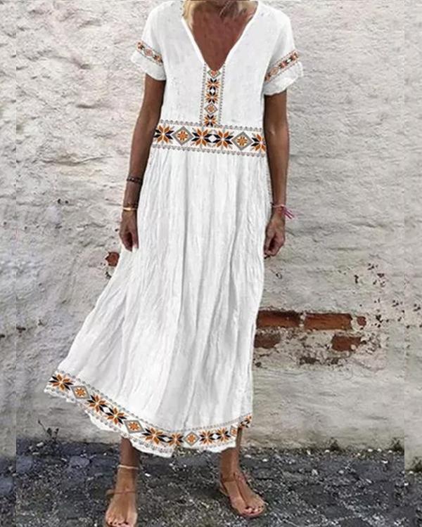 Women's Casual Print Maxi Dress