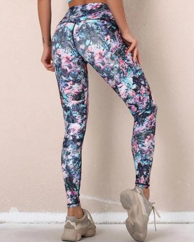 Digital Print Skinny Sport Yoga Leggings Pants