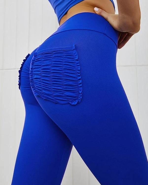 Hip Lifting Hyper Flexible High-Rise Tummy Control Workout Leggings