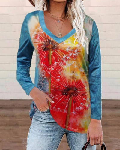 Dandelion Casual Long-sleeved Tops