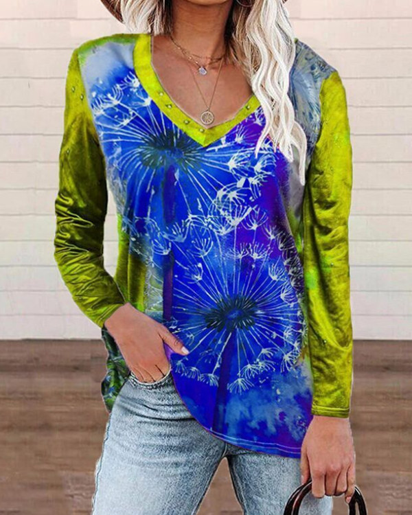 Dandelion Casual Long-sleeved Tops