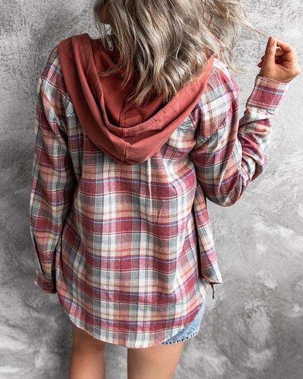 Unstoppable Soul Plaid Print Hoodie