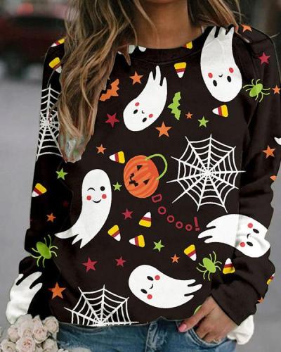 12 Colors Halloween Women's Print Sweatshirt