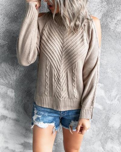 Women's Fashion Open Shoulder Sweater