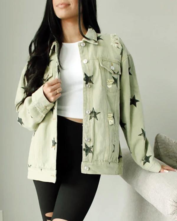 Ripped Star Loose Jacket