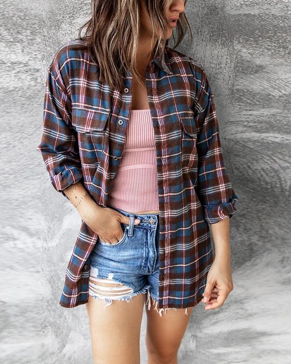 Women's Fashion Plaid Jacket