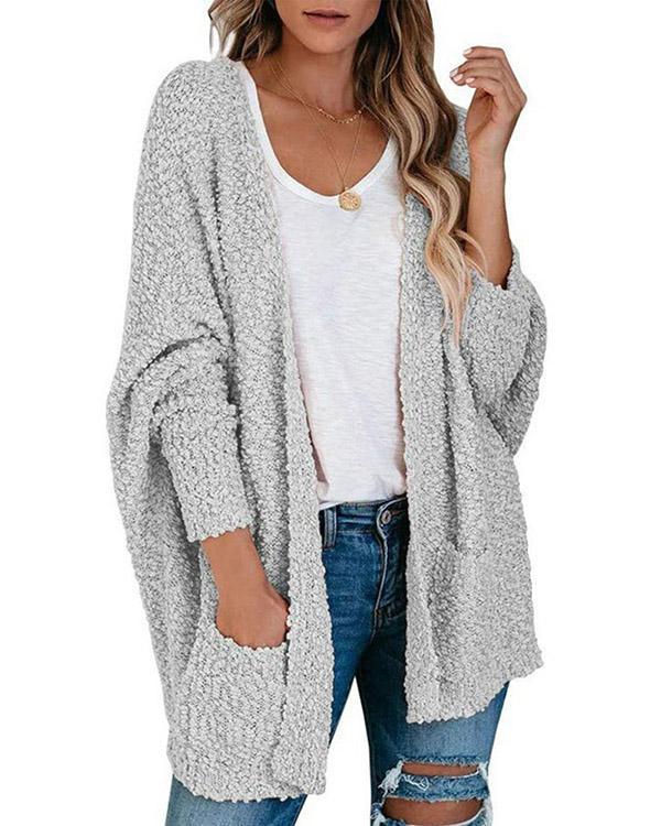 Pocket Long Sleeve Women's Sweater