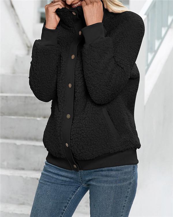 Cardigan coat double-sided plush down coat top