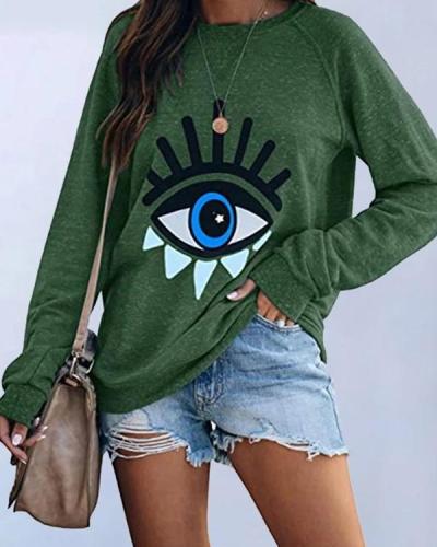 Casual Long Sleeve Crew Neck Sweatshirt