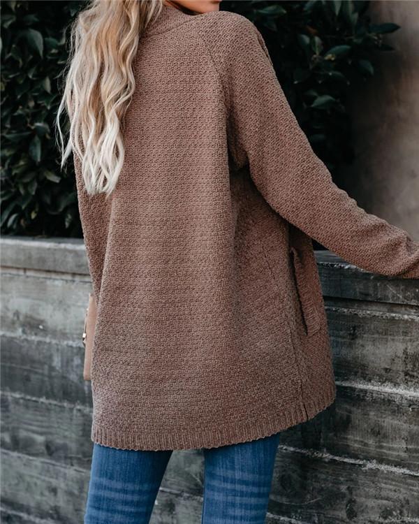 Loose Knit Cardigan Sweater Jacket