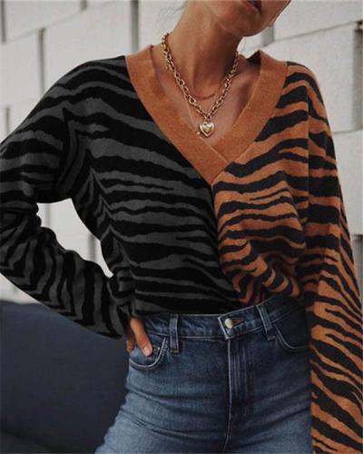 Fashion Leopard Knitted Sweater