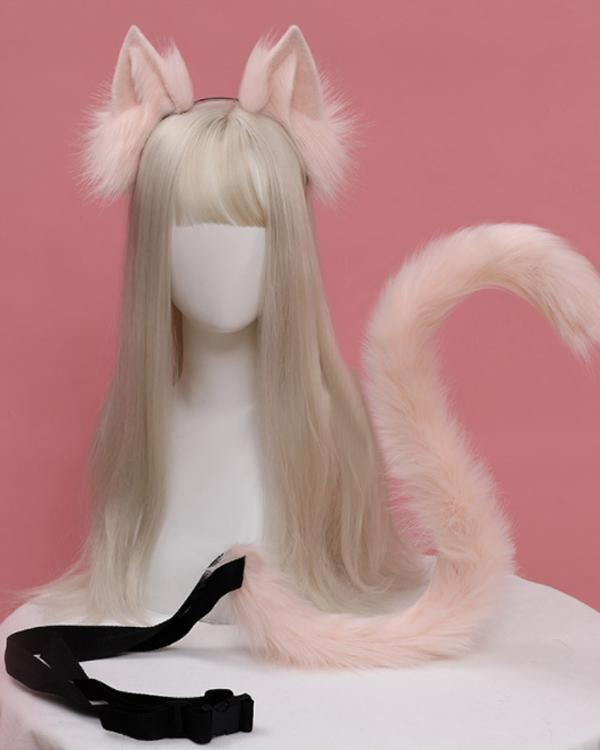 Kawaii Anime Cat Ears Tail Accessories Cosplay Set