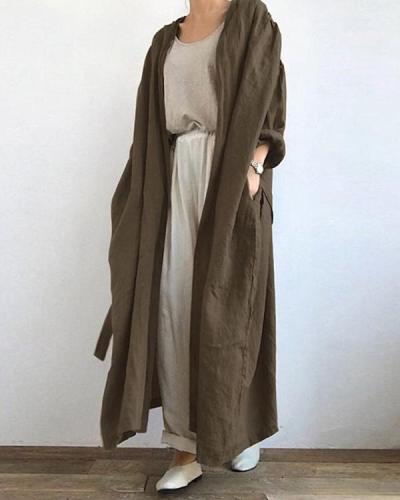 Casual Long-sleeved Shirt Long Coat