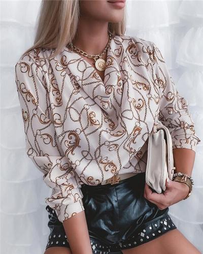 Printed Long Sleeve Bottom Shirt