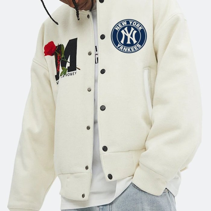 Rose forever new york yankees baseball jacket