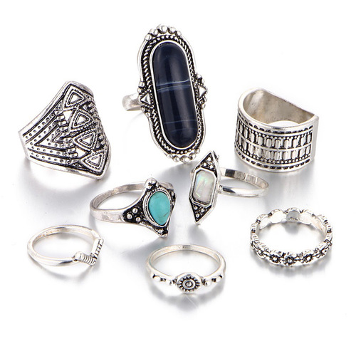 Bohemian Vintage 7PCS Ring Set