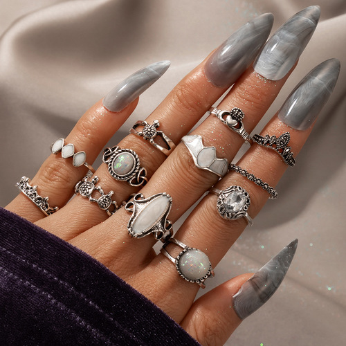 Bohemian Vintage 12PCS  Ring Set