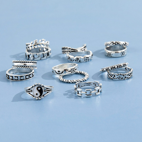 Retro Personality 14PSC Ring Set