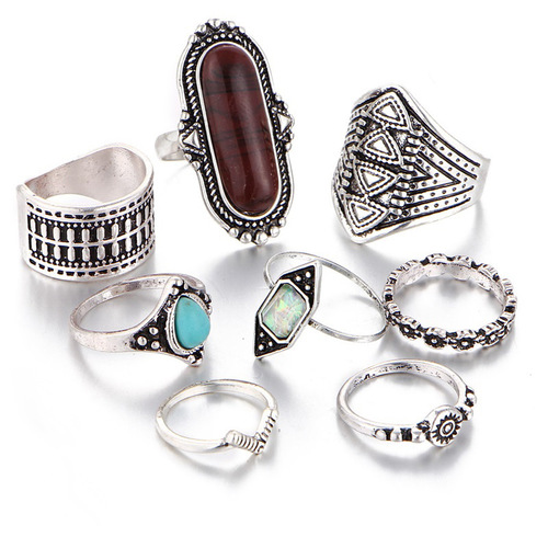 Bohemian Vintage 7PCS Ring Set