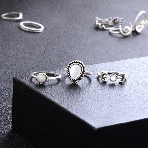 Retro Geometry 14PCS Ring Set