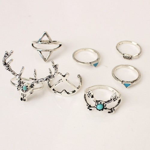 Bohemian Vintage 7PCS Ring Set