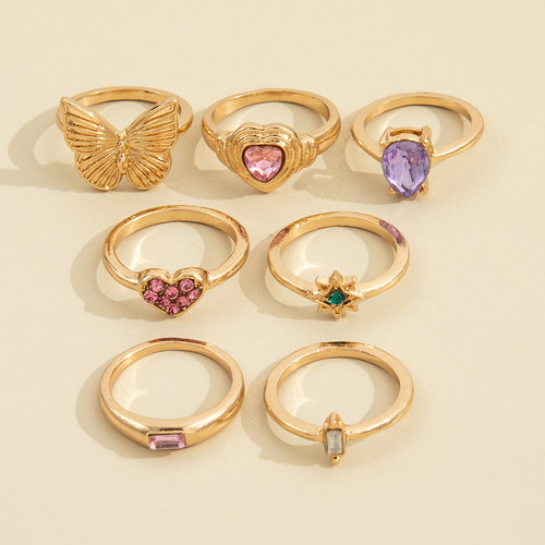 Personality Fashion 7PCS Ring Set