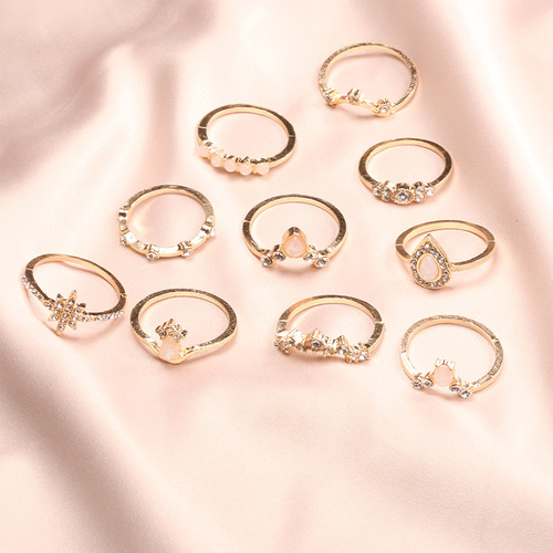 Crown Combination 10PCS Ring Set